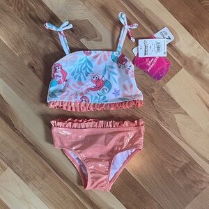 Disney Little Mermaid Two Piece Swimsuit - Little Girls Various Sizes